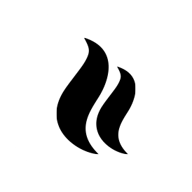 Heat icon symbol in black on white background svg